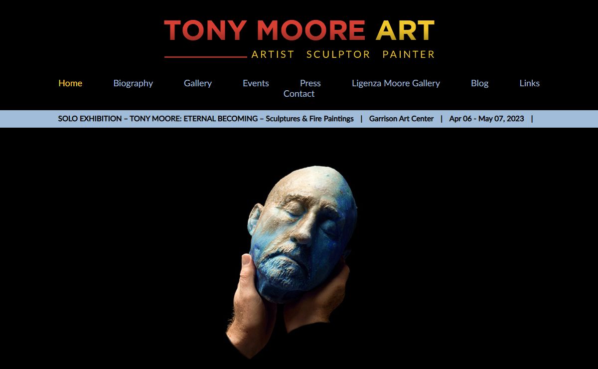 Tony Moore artist, sculptor, painter, Anagama kiln, portfolio