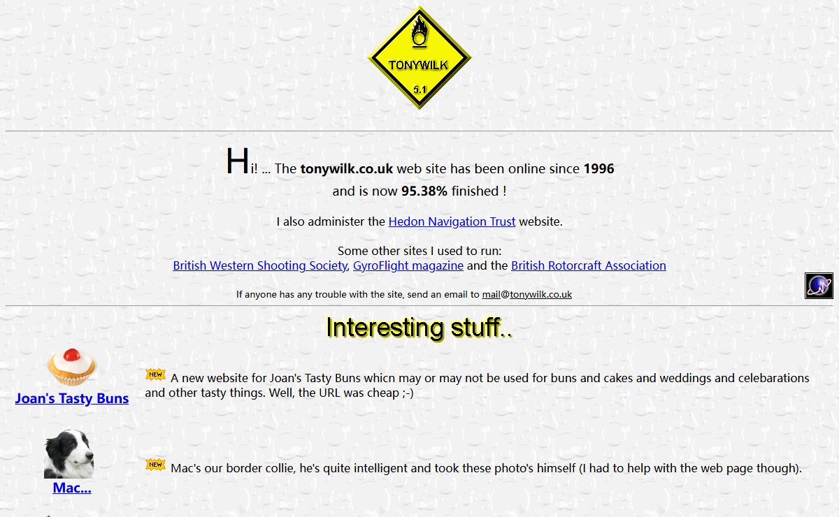Tony Wilk's Home Page