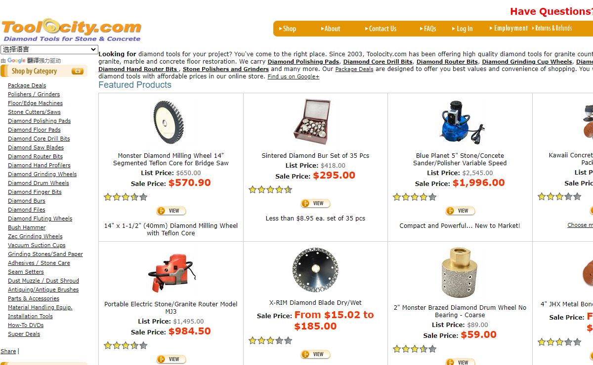 The Online Store for Diamond Tools - Toolocity