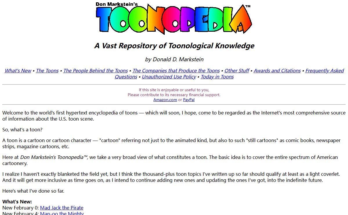 Don Markstein's Toonopedia