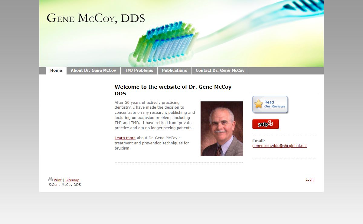 Dr. Gene McCoy DDS, TMJ Specialist