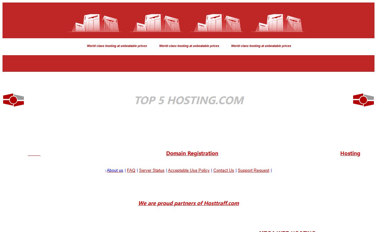 Domain name with free web hosting