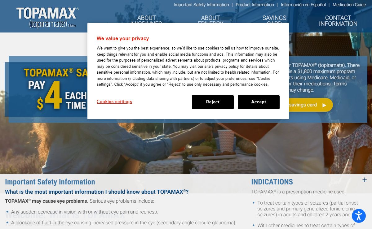 TOPAMAX® | Eligible Patients Can Pay $4 TOPAMAX® (topiramate) Savings Program