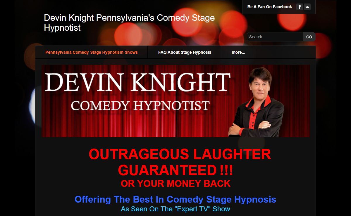 Devin Knight Pennsylvania's Comedy Stage Hypnotist - PA's Best Comedy Stage Hypnosis Show