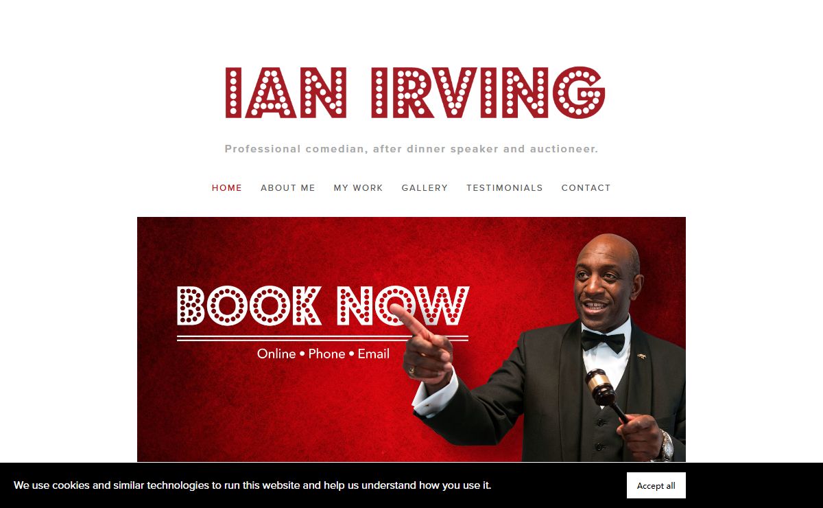 Professional comedian, after dinner speaker and auctioneer - Ian Irving