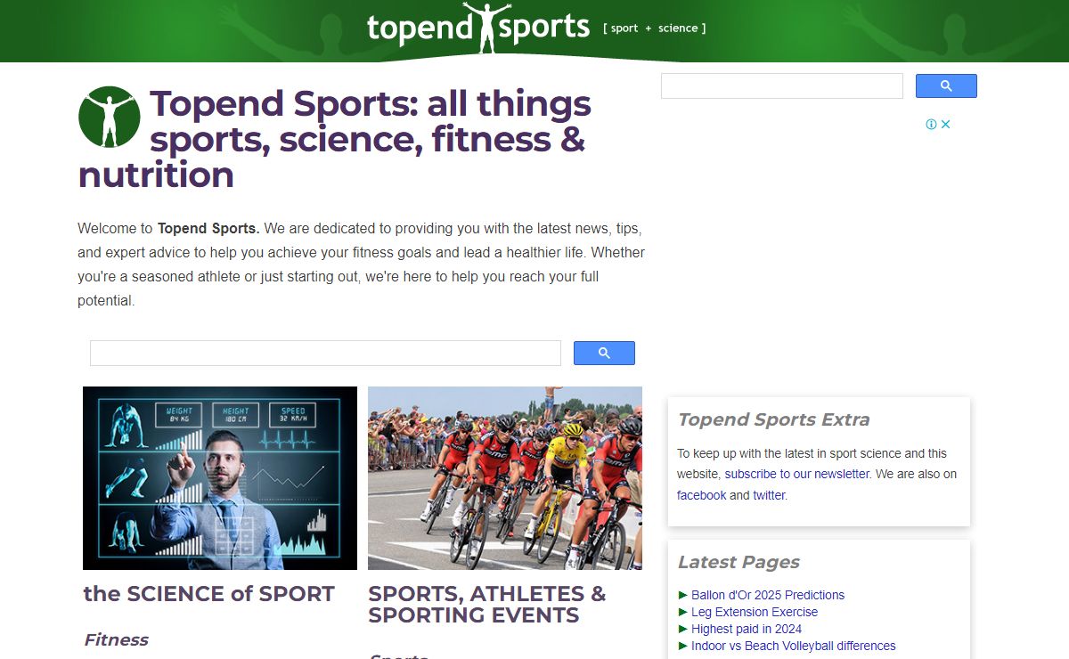 Topend Sports | The Sports Fitness, Nutrition and Science Resource