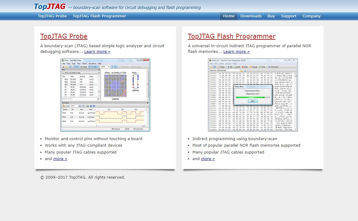 TopJTAG — Boundary-Scan (JTAG) Software for Circuit Debugging and Flash Programming