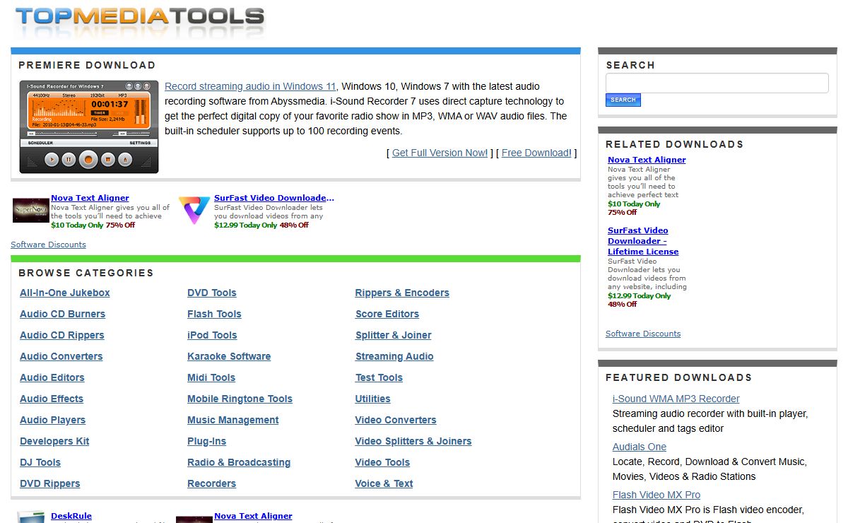 Free DVD and MP3 software Downloads at TopMediaTools.com. Multimedia Software Free Downloads Center