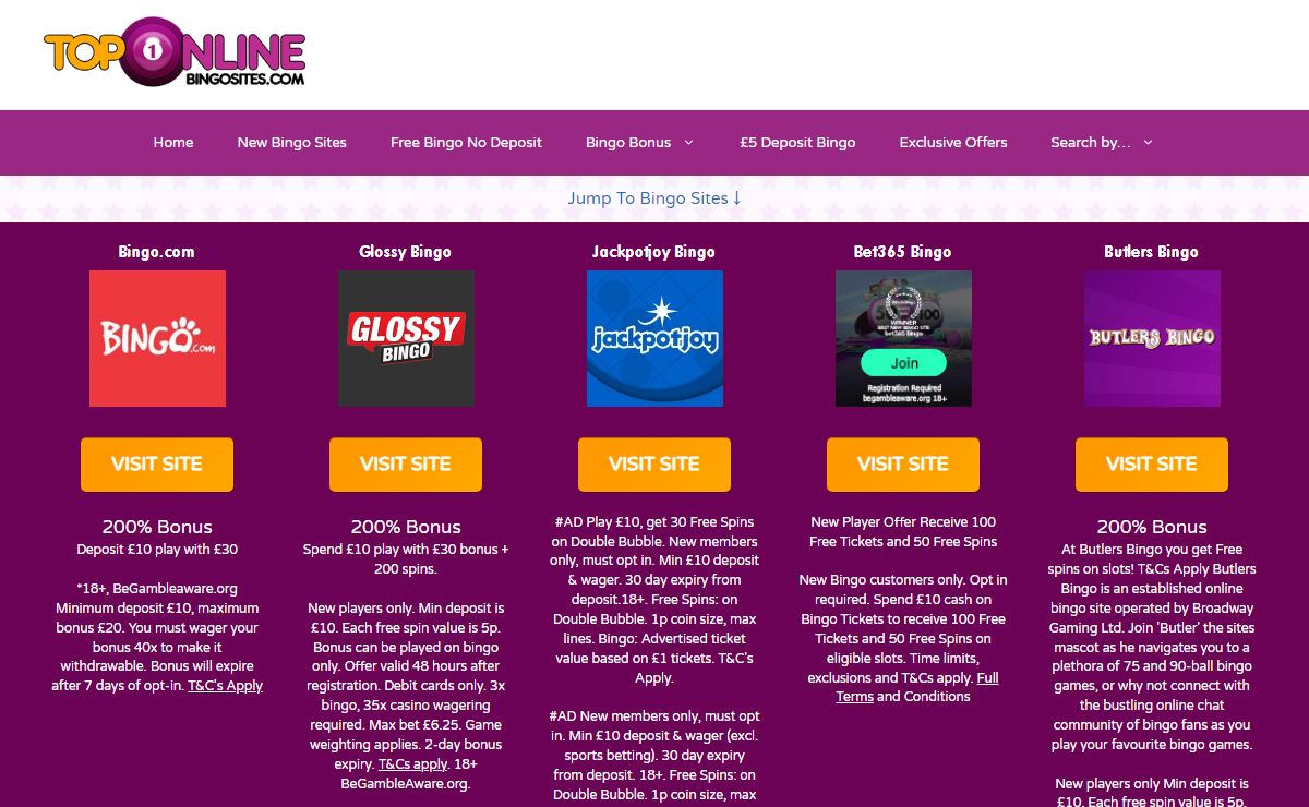 Top New Online Bingo Sites 2024 - toponlinebingosites.com