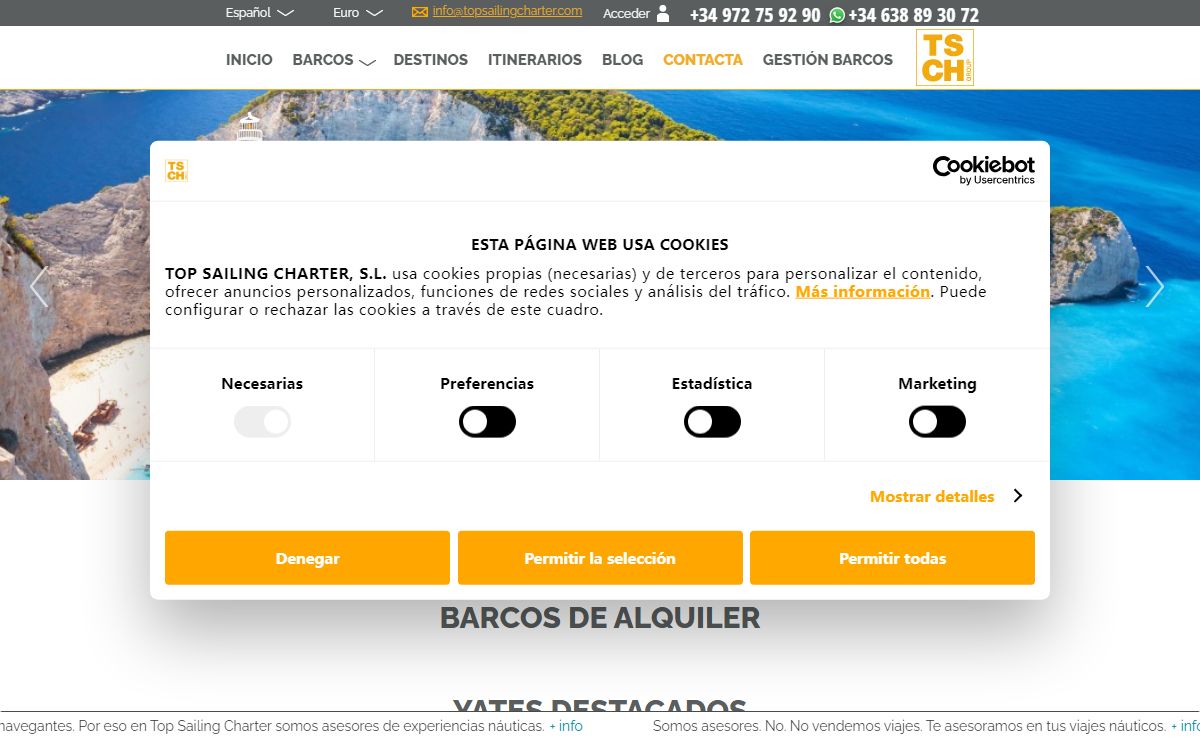 Top Sailing Charter – Alquiler de Barcos