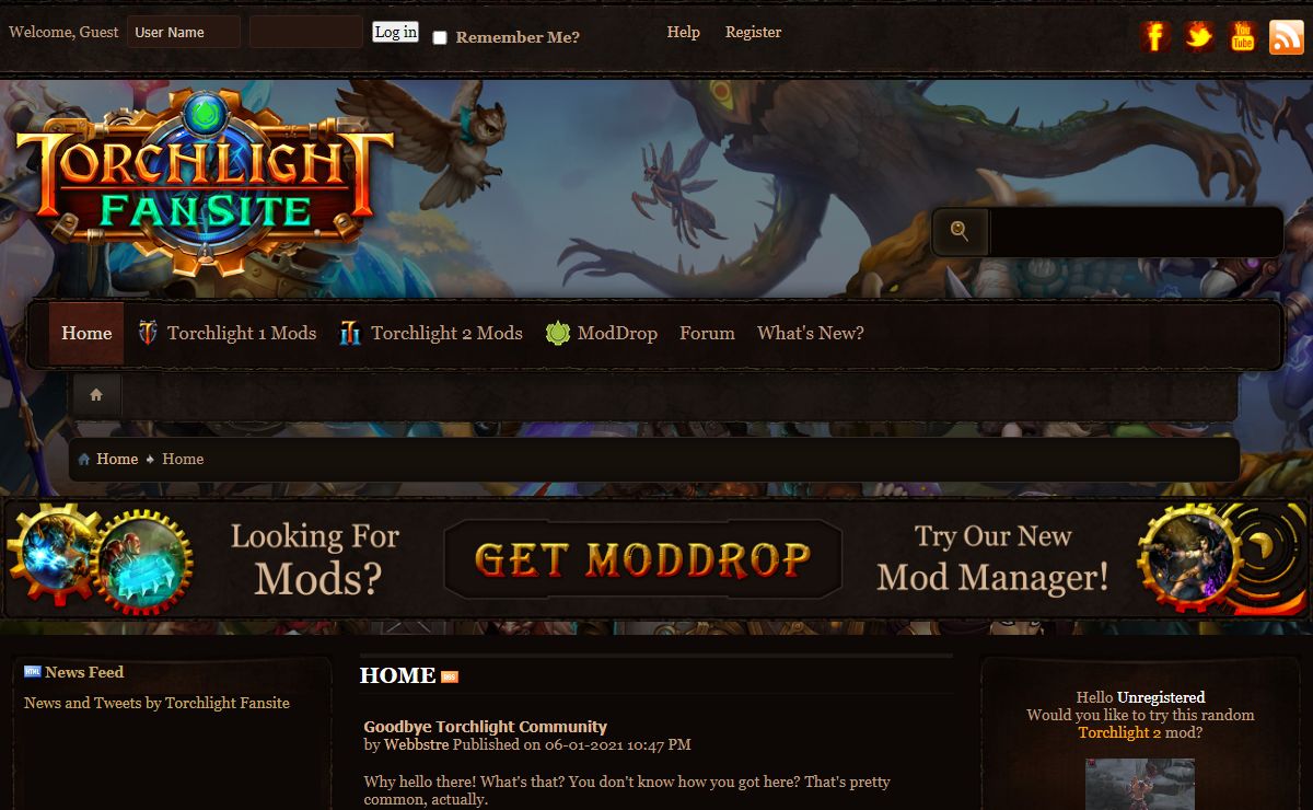 Torchlight Fansite, backed by ModDrop - Home