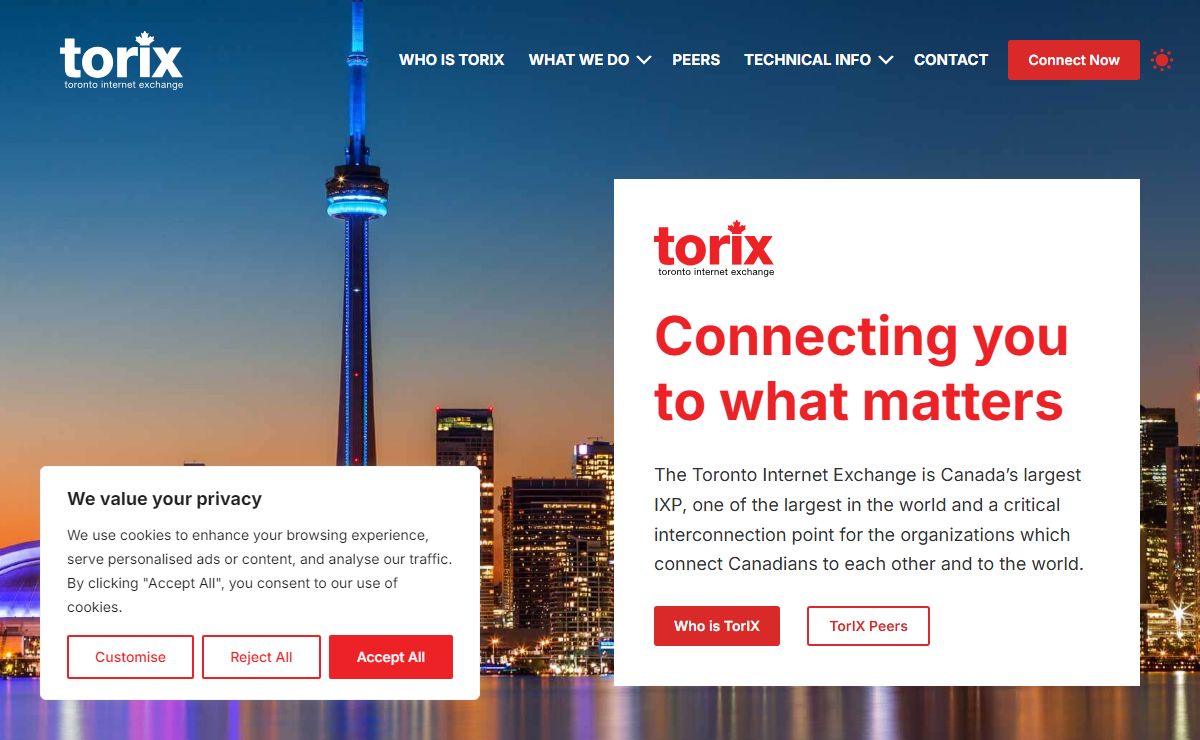 Toronto Internet Exchange TorIX - Toronto Peering