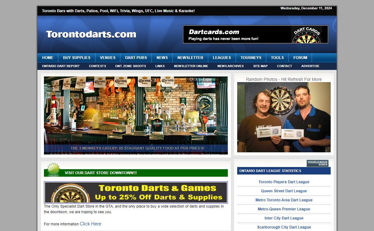 Toronto Bars with Darts, Patios, Pool, WiFi, UFC, Trivia & Wings!