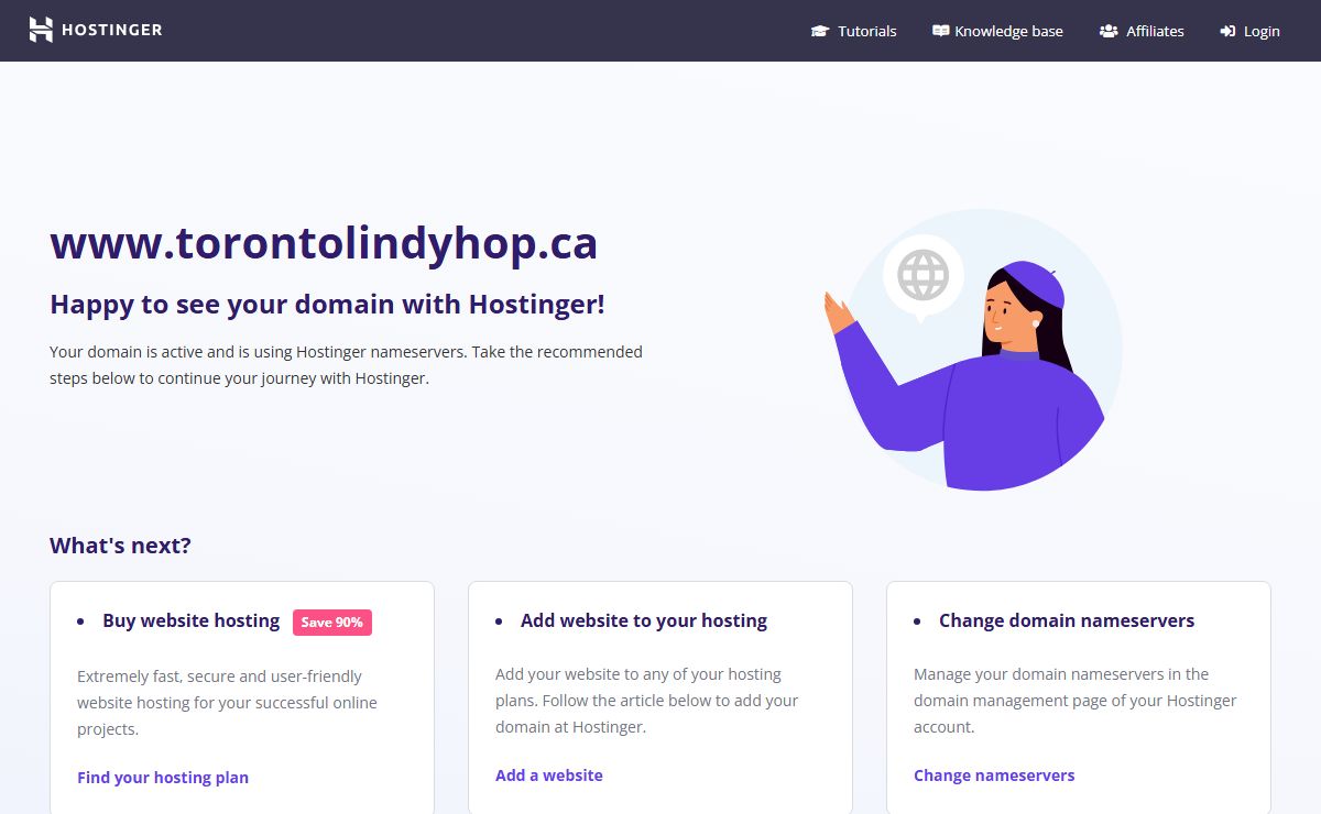 Parked Domain name on Hostinger DNS system