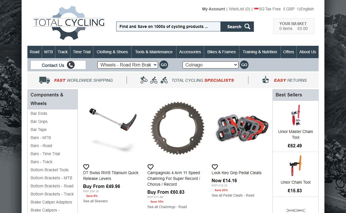 Total Cycling | Road, MTB, Track ~ Wheels, Frames and Components