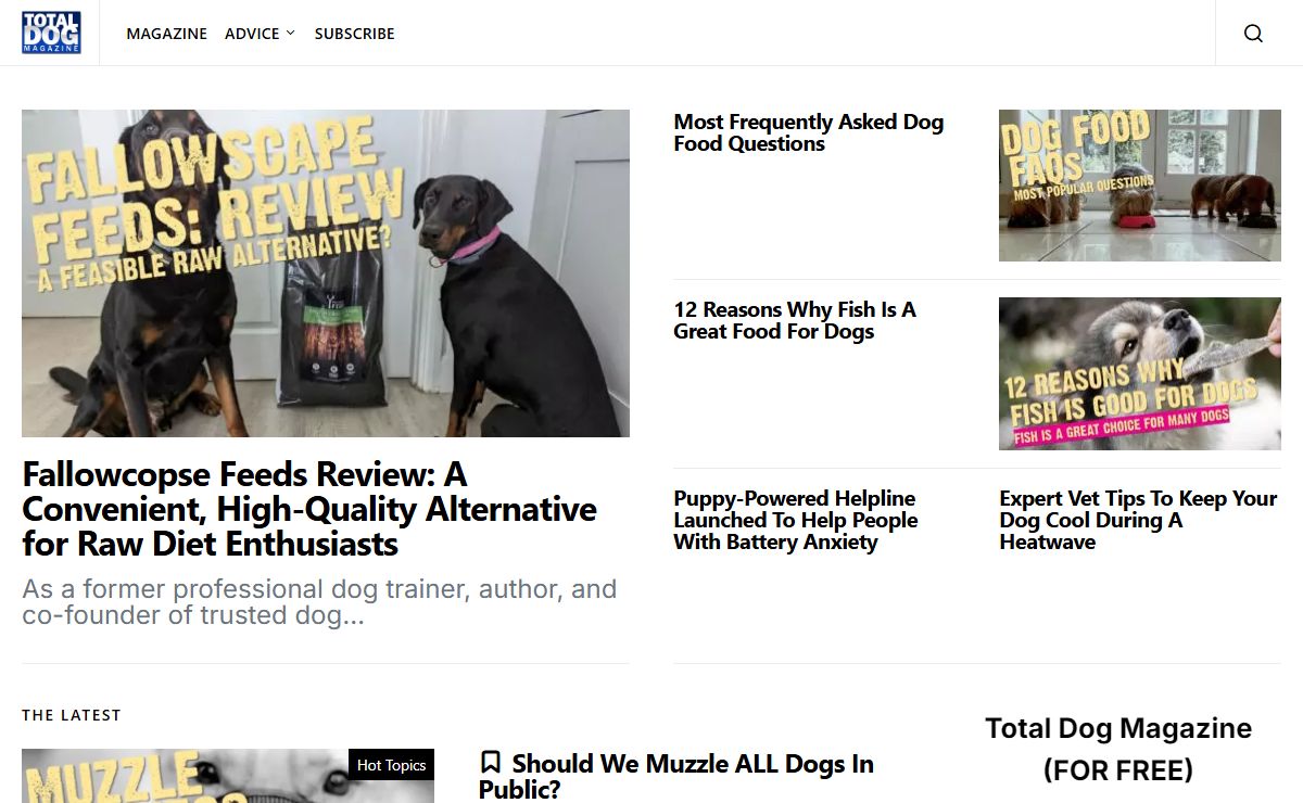 Total Dog Magazine - totally devoted to dogs
