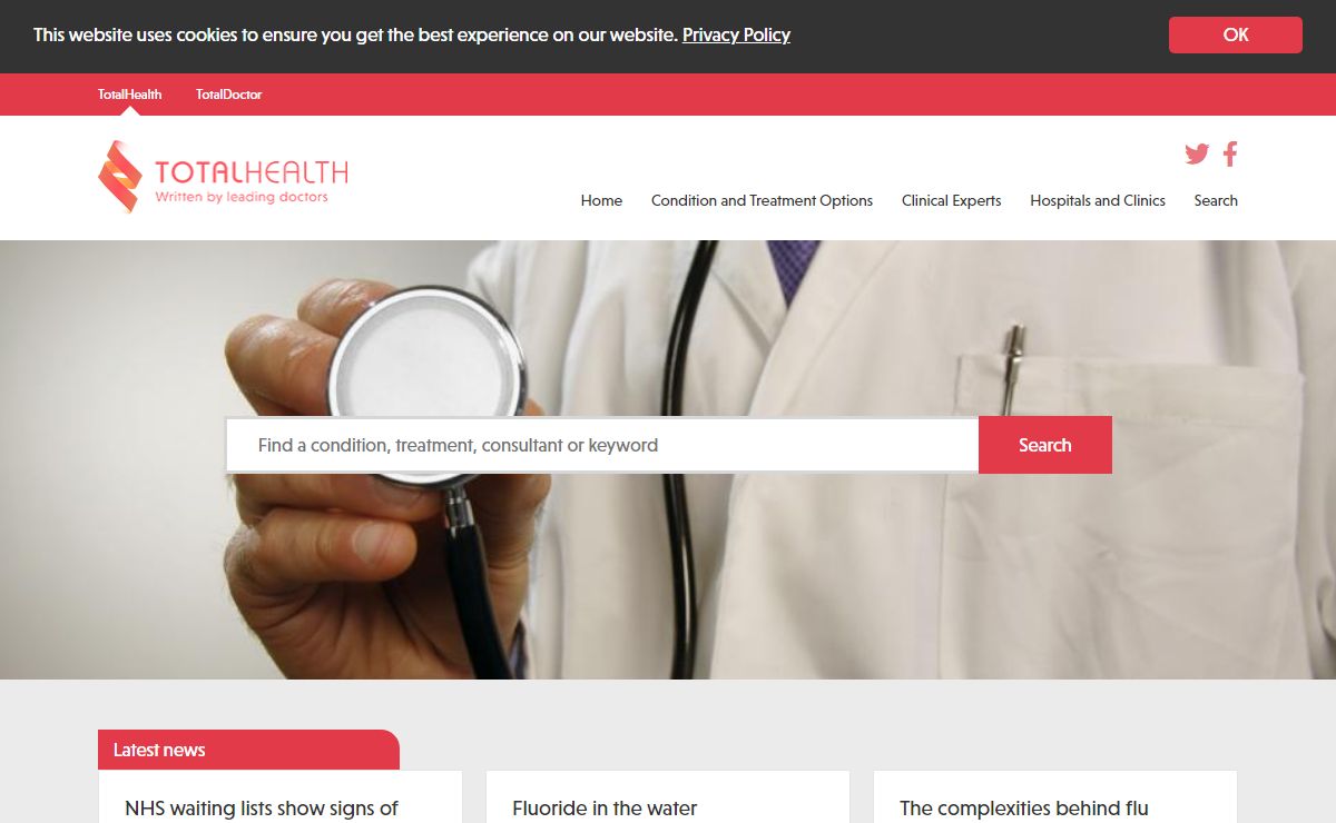 Total Health home page