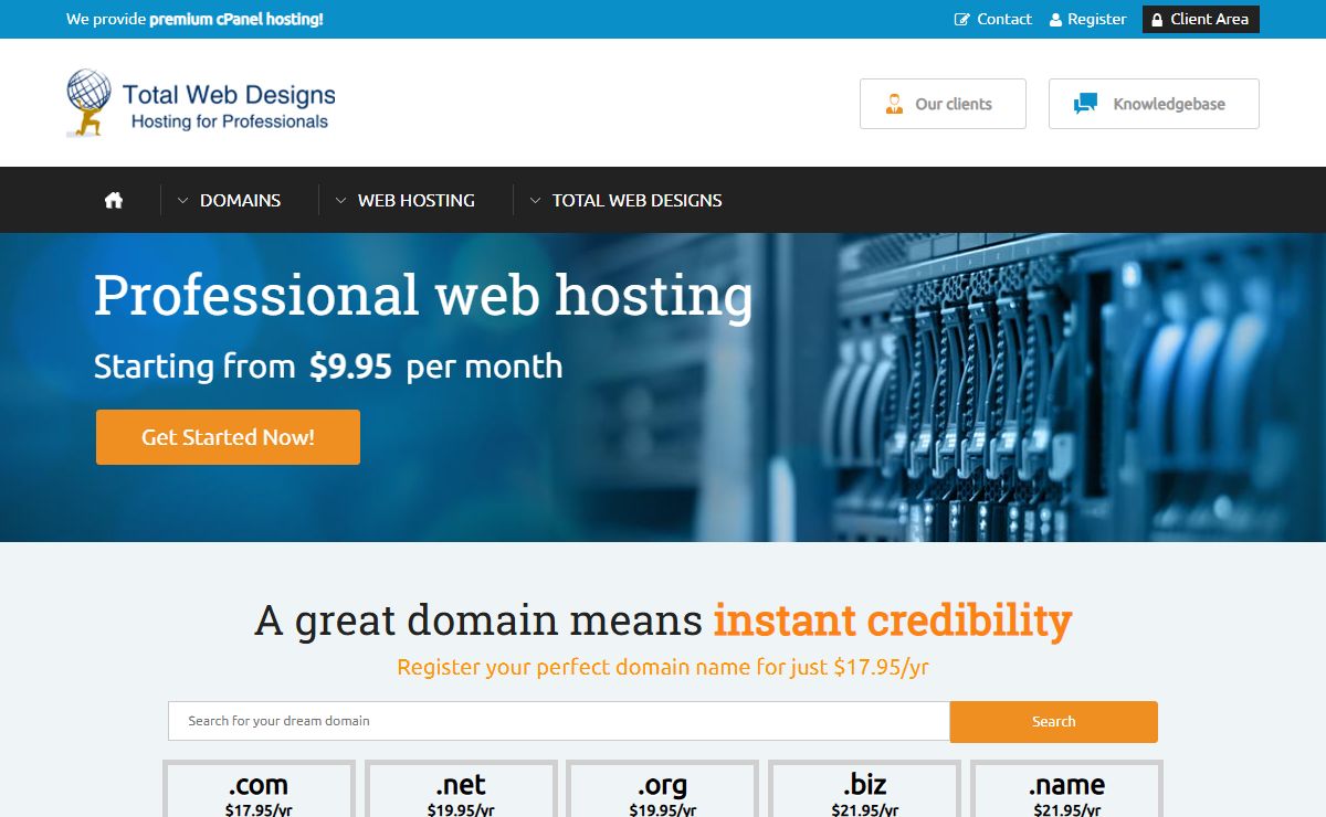 Professional Web Hosting - We provide solid web hosting & domain registration services!