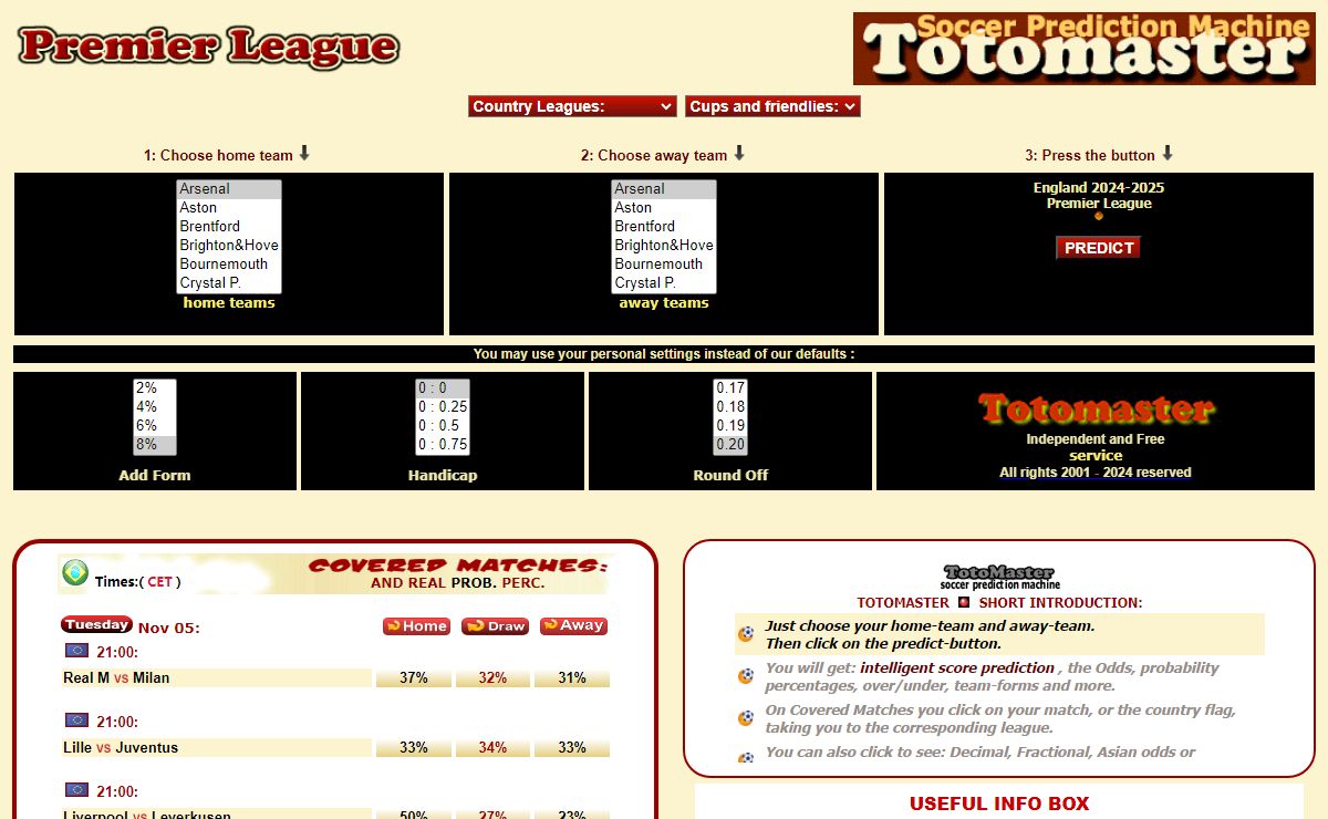 Soccer Prediction Machine