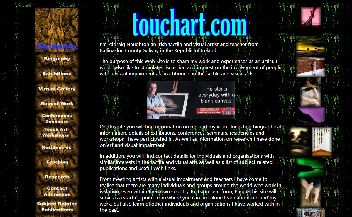 Tactile & Visual Arts Web Site