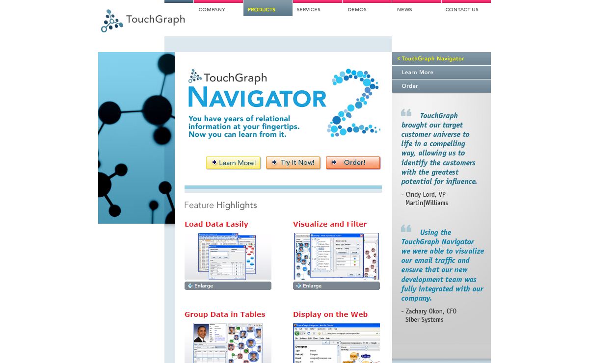 Graph Visualization and Social Network Analysis Software | Navigator - TouchGraph.com