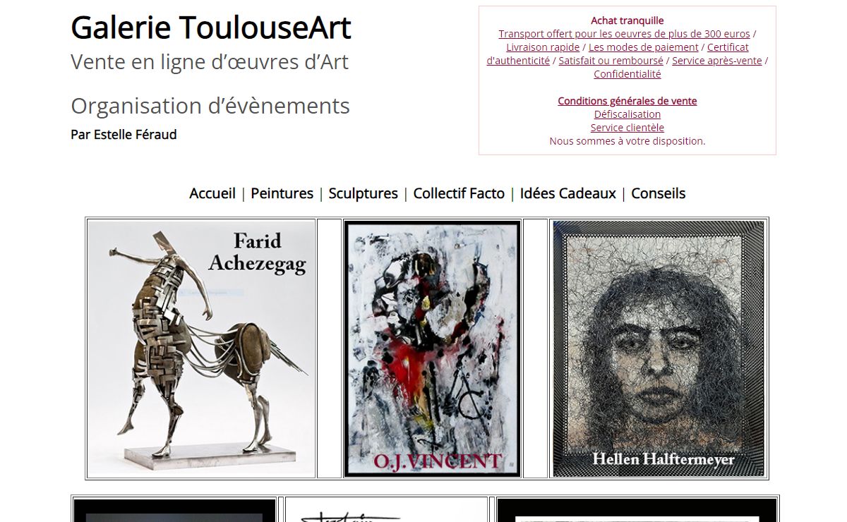 Galerie d'art Toulouse Art, vente en ligne d'oeuvres d'art