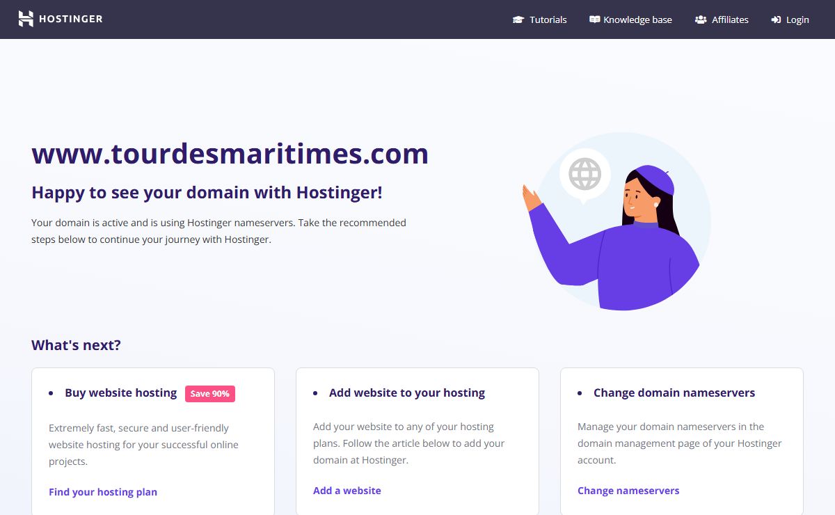 Parked Domain name on Hostinger DNS system
