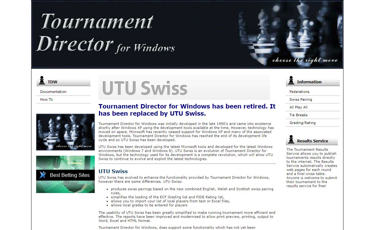 Chess Tournament Director for Windows