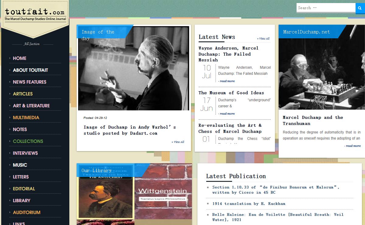 Tout-Fait: Marcel Duchamp Studies Online journal