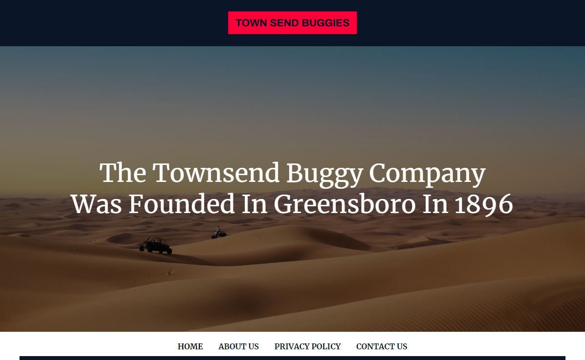Town Send Buggies – The Townsend Buggy Company Was Founded In Greensboro In 1896.