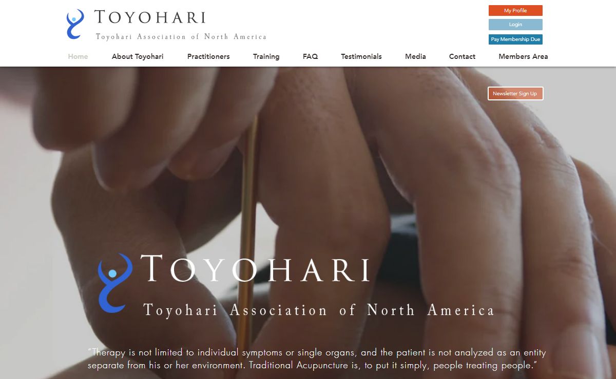 Toyohari Association of North America | Acupuncture Training