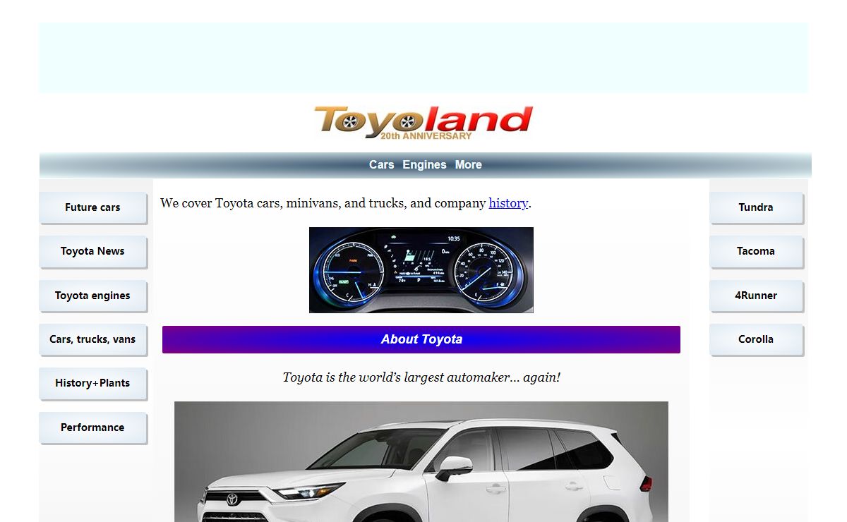 Toyoland - all about Toyota cars and trucks