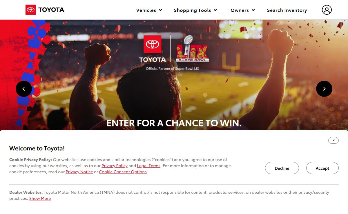 New Cars, Trucks, SUVs & Hybrids | Toyota Official Site