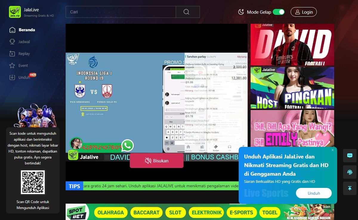 JalaLive-Pertandingan global, HD gratis, siaran langsung sepak bola, dan NBA basket dapat ditonton secara gratis secara online.