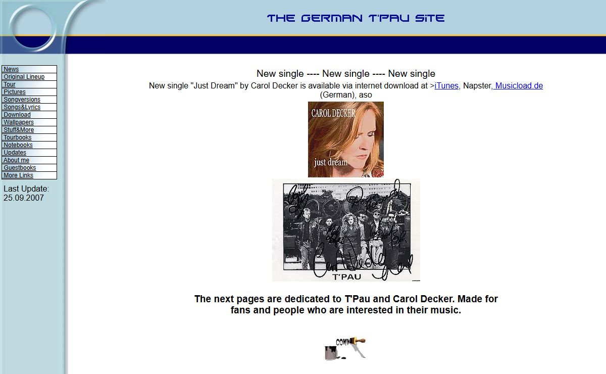 T'Pau - The German T'Pau Site