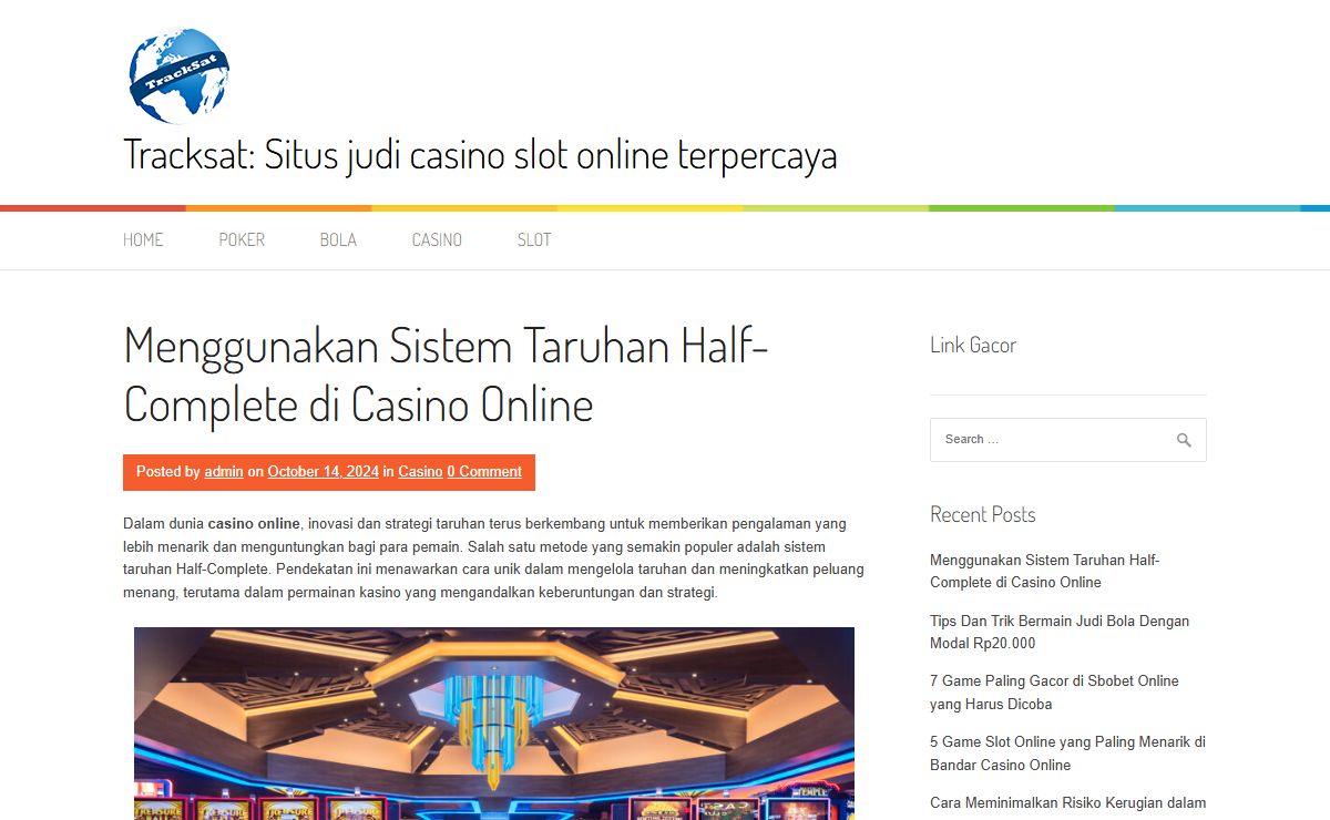 Tracksat: Situs judi casino slot online terpercaya