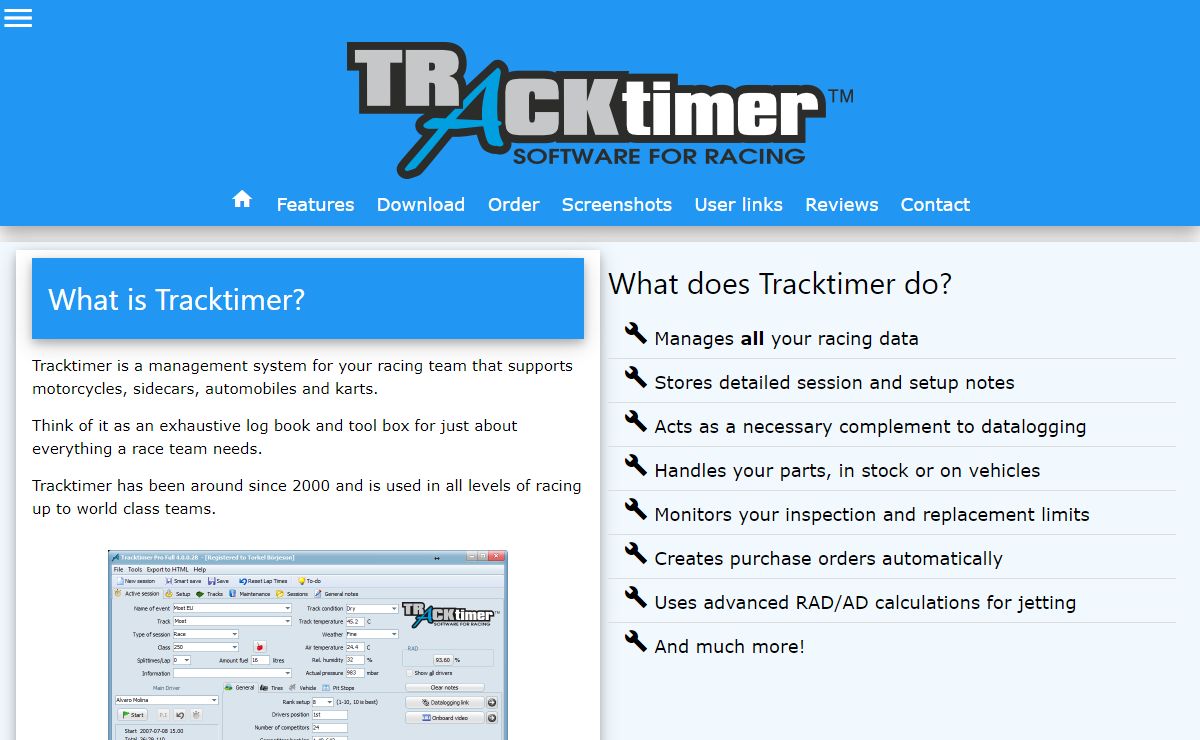 Tracktimer - Software for racing