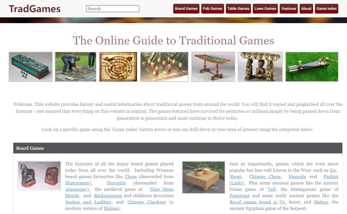 The Online Guide to Traditional Games