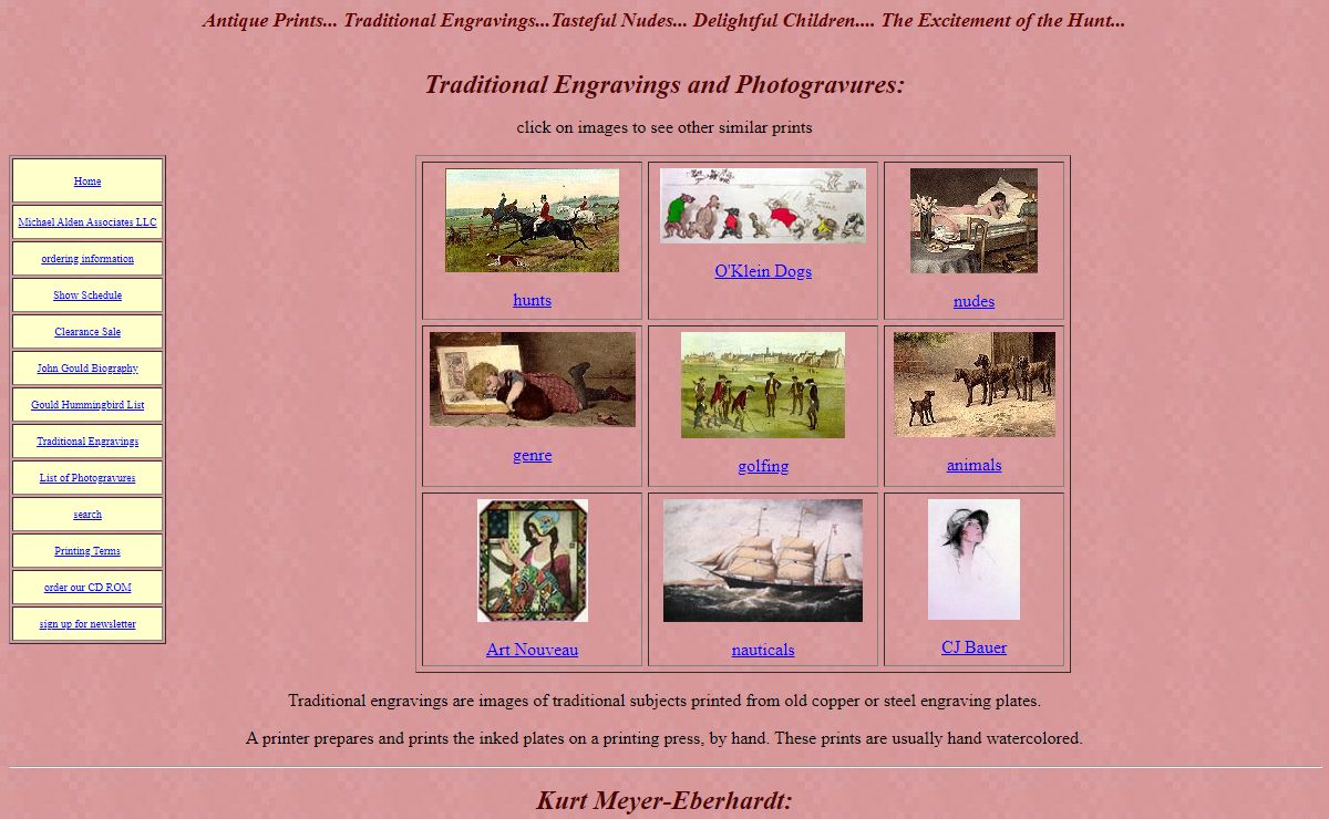 Traditional Engravings and Antique Prints from Michael Alden Associates, Inc.