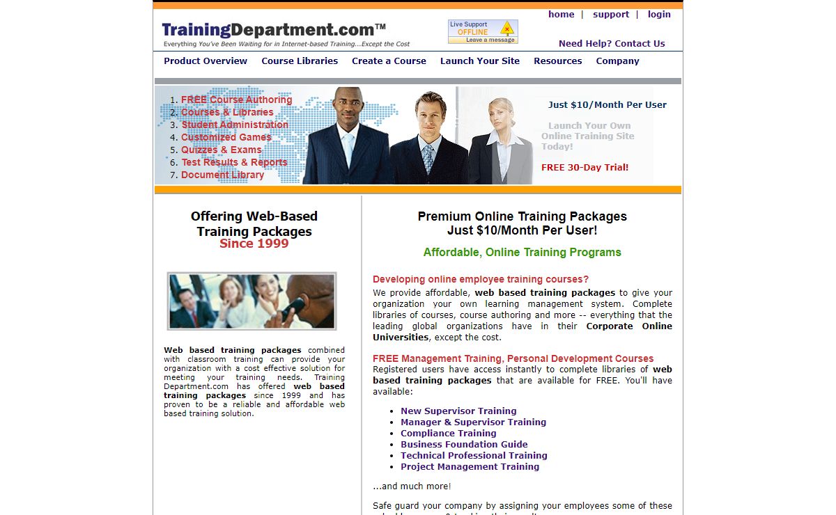 Web based training packages offering FREE course authoring