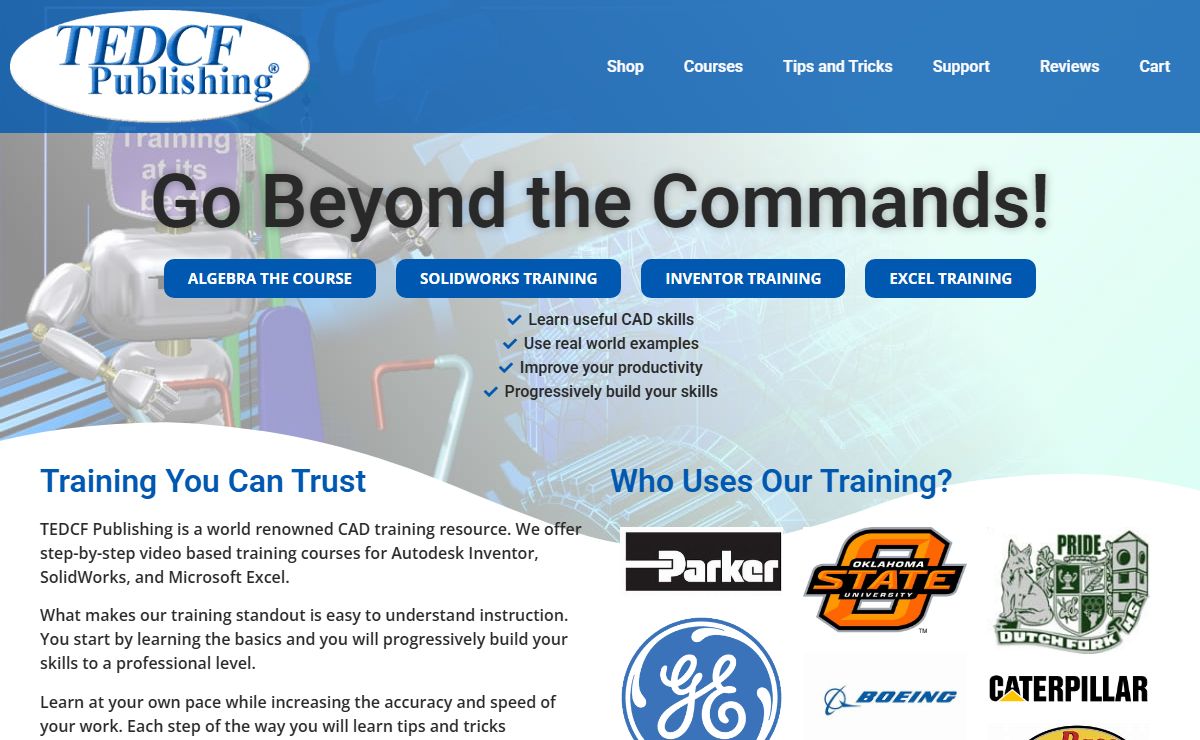SOLIDWORKS, Inventor, Excel Training - TEDCF Publishing