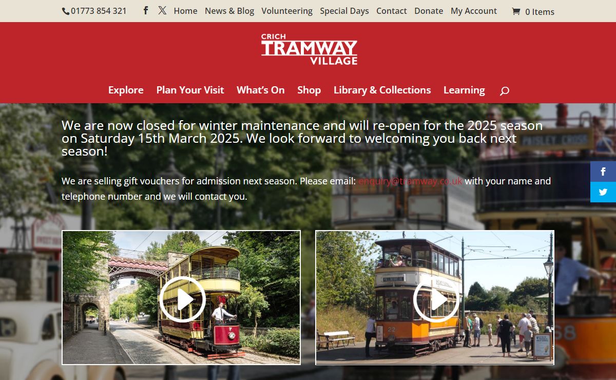 Crich Tramway Village - home to the National Tramway Museum - A great day out for all the family