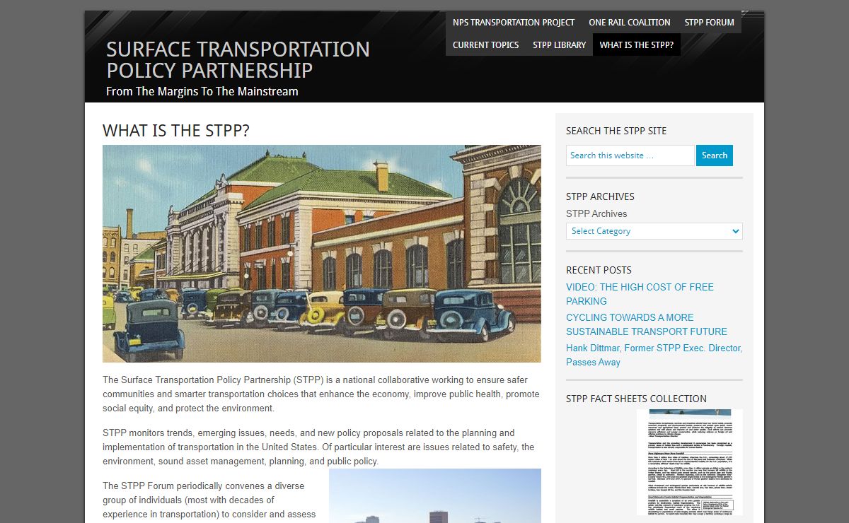What Is The STPP? - Surface Transportation Policy Partnership