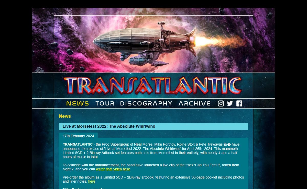 Transatlantic - The Official Site
