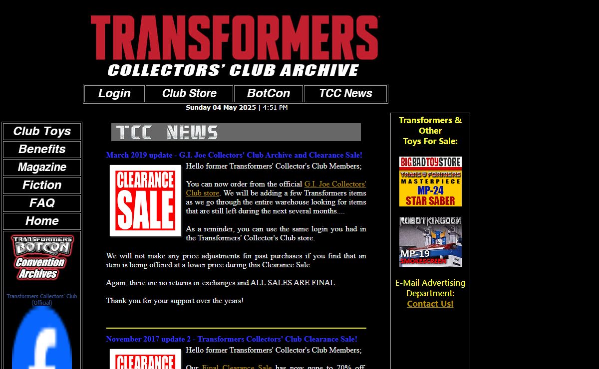 The Official Transformers Collectors' Club