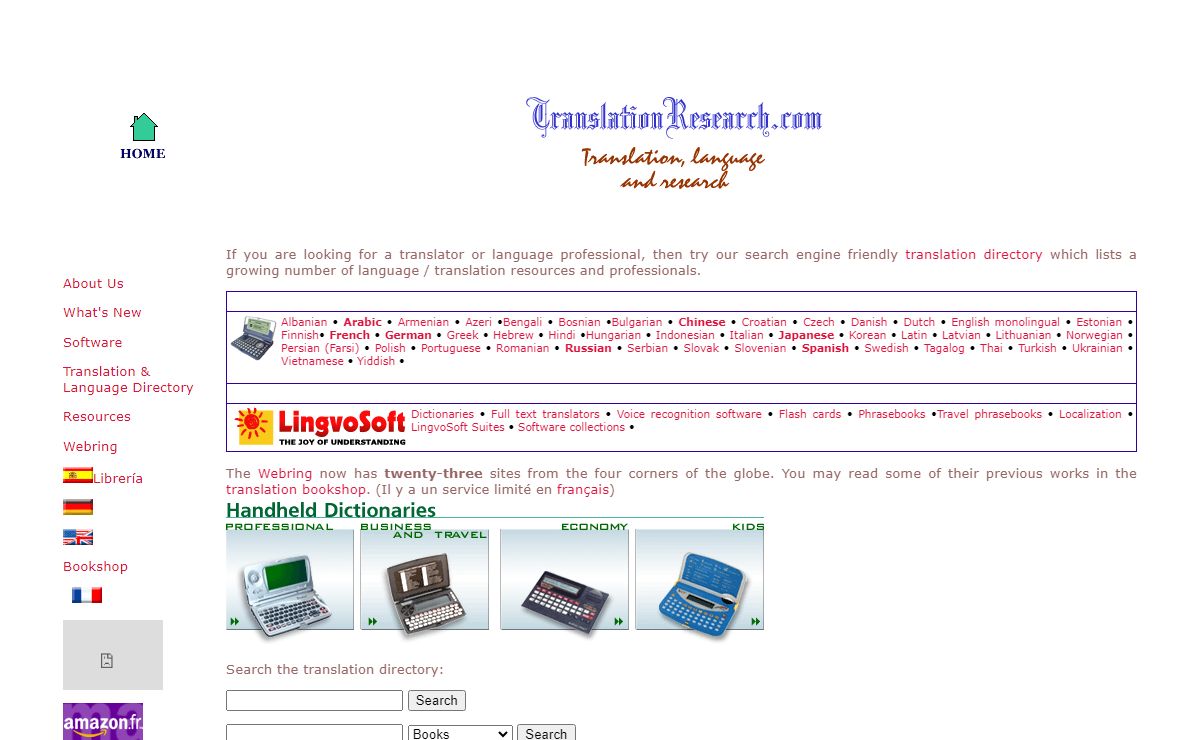 Translation and language resources, directory of translators :: TranslationResearch.com