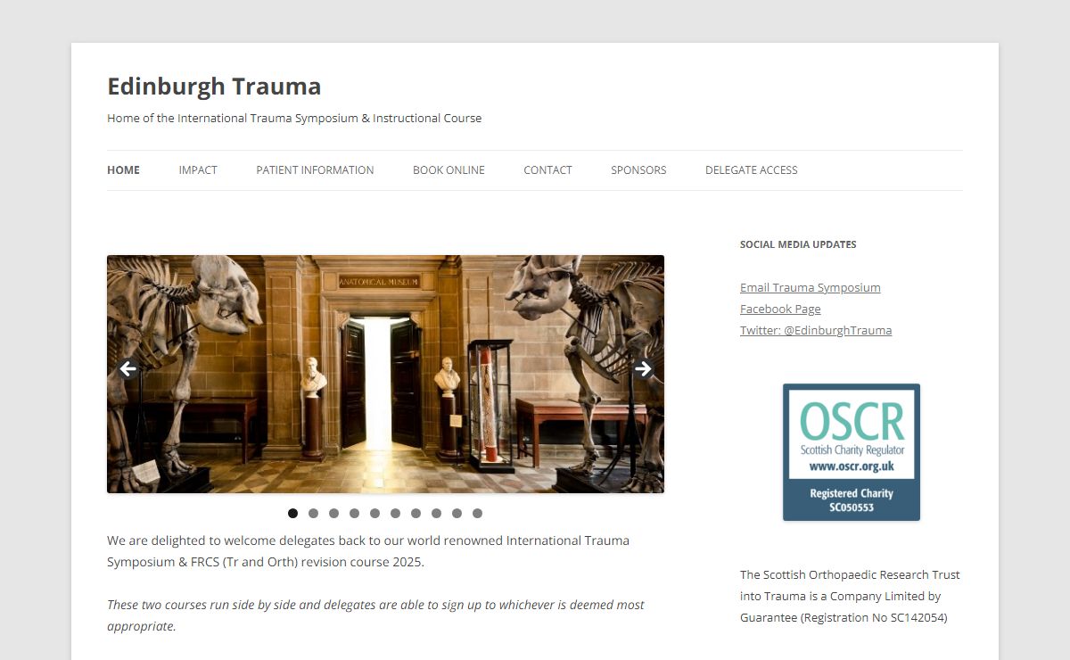 Edinburgh Trauma | Home of the International Trauma Symposium & Instructional Course