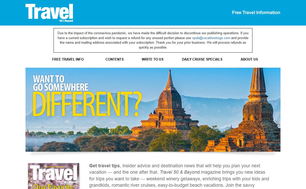 Travel 50 & Beyond Magazine