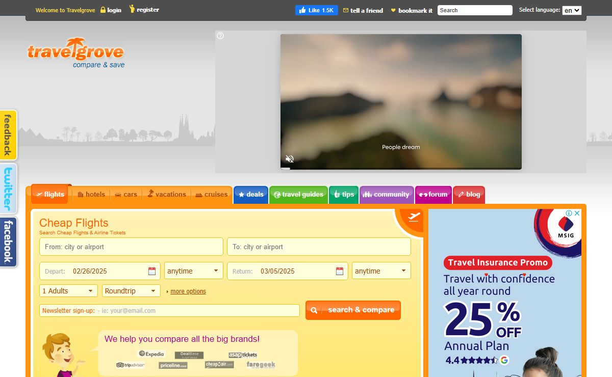 Cheap Flights and Cheap Airfares with Travelgrove