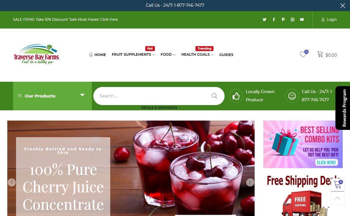 Tart Cherry Juice Concentrate, Tart Cherry Capsules and Cherry Powder – Traverse Bay Farms